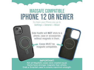 Veganistisch lederen slanke afneembare magnetische kaarthouder voor MagSafe-telefoons